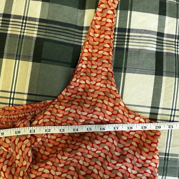 Anthropologie‎ Maeve Verena Tie Front Sleeveless Top Size Medium Pink/Red Boho - Picture 10 of 11